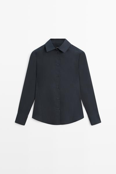 Massimo Dutti Рубашка из хлопкового поплина