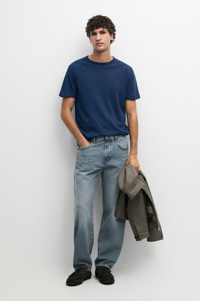 Massimo Dutti Футболка из 100% хлопка с короткими рукавами