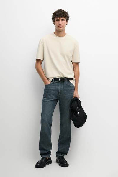 Massimo Dutti Футболка с контрастным воротником и короткими рукавами MASSIMO DUTTI купить с доставкой.