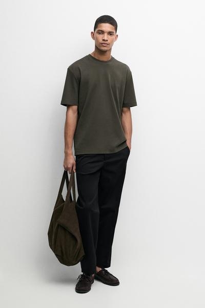 Massimo Dutti Футболка с короткими рукавами и контрастным воротником купить с доставкой.