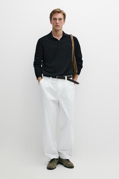 Massimo Dutti Пуловер-поло из 100% хлопка