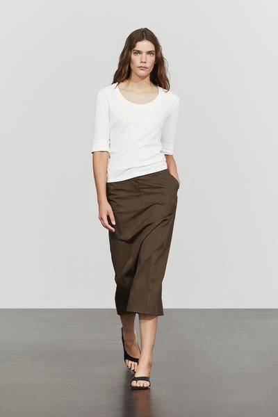 Футболка massimo dutti из 100% хлопка с круглым вырезом- Заказать в России