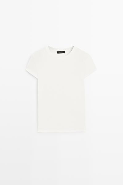 Massimo Dutti Футболка с коротким рукавом и облегающим кроем