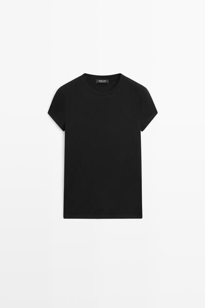 Massimo Dutti Футболка с короткими рукавами узкого кроя