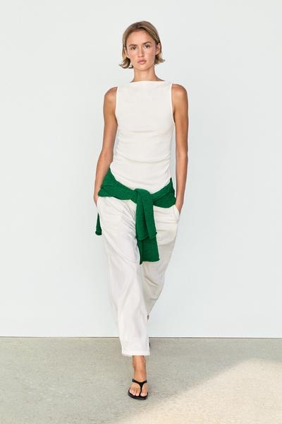 Massimo Dutti Футболка с прямым вырезом из 100% хлопка