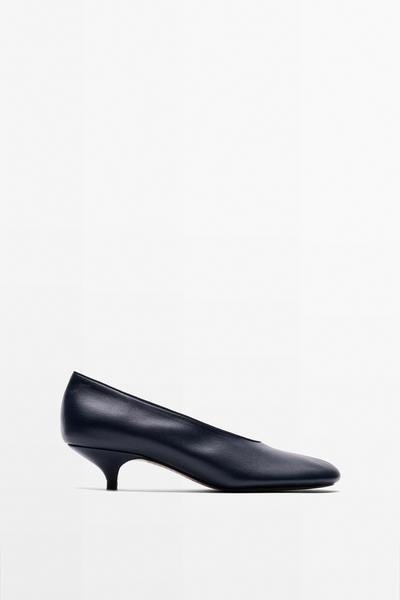 Massimo Dutti Туфли на каблуке из мягкой кожи