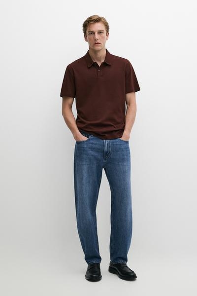 Massimo Dutti Поло из 100% хлопка с короткими рукавами