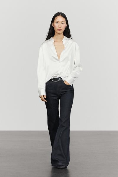 Massimo Dutti Струящаяся атласная рубашка