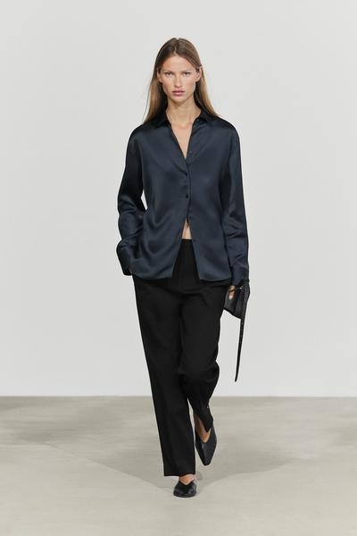 Massimo Dutti Блузка из струящегося сатина
