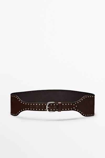 Massimo Dutti Ремень из кожи наппа купить с доставкой.