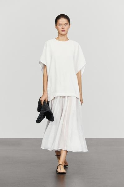 Massimo Dutti Смешанное льняное платье купить с доставкой.