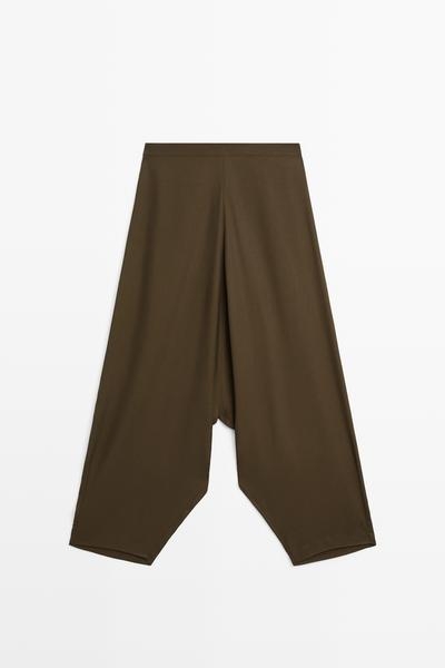 Massimo Dutti Широкие свободные брюки купить с доставкой.