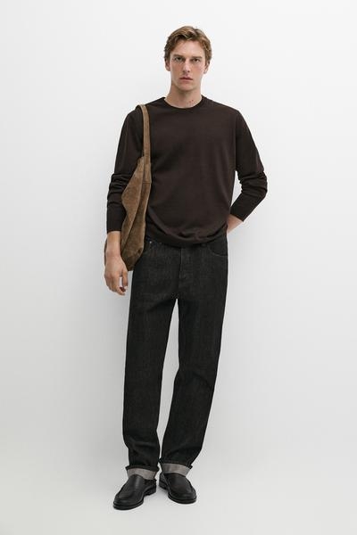 Massimo Dutti Свитер с круглым вырезом из 100% мериносовой шерсти купить с доставкой.