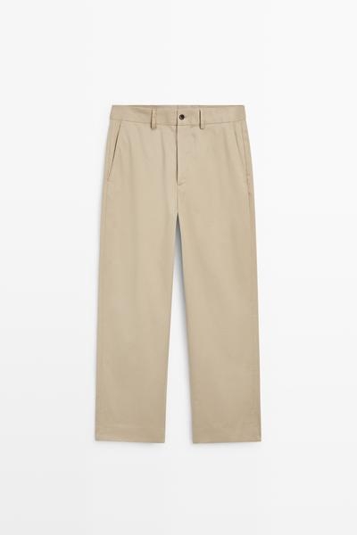 Massimo Dutti Широкие брюки из 100% хлопка