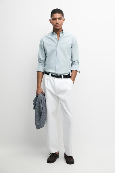 Massimo Dutti Рубашка из денима 100% хлопок купить с доставкой.