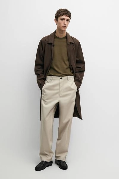 Брюки barrel fit с защипами