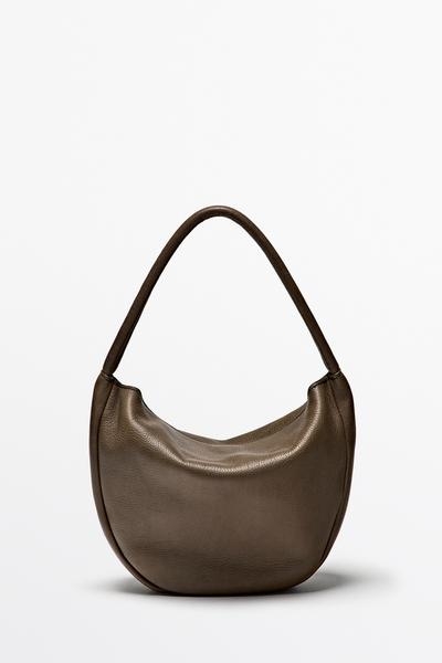 Massimo Dutti Миниатюрная сумка через плечо из кожи наппа