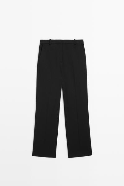 Massimo Dutti Прямые брюки с эластаном