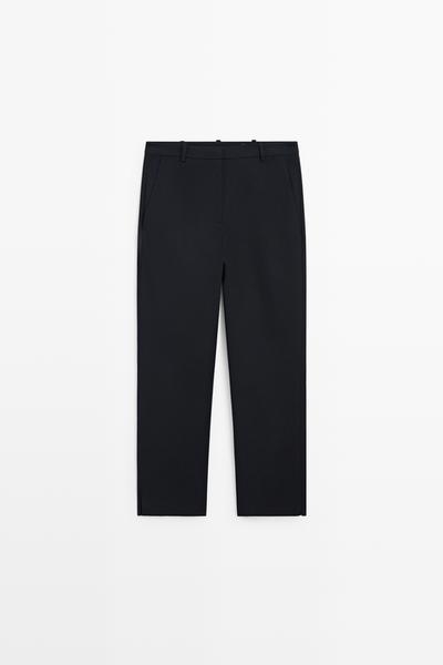 Massimo Dutti Прямые брюки с эластичной тканью