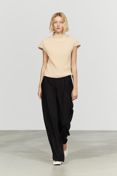 Massimo Dutti Жилет вязаный из 100% кашемира с ребристой отделкой