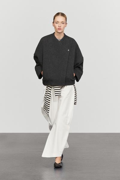 Massimo Dutti Бомбер из шерстяного микса