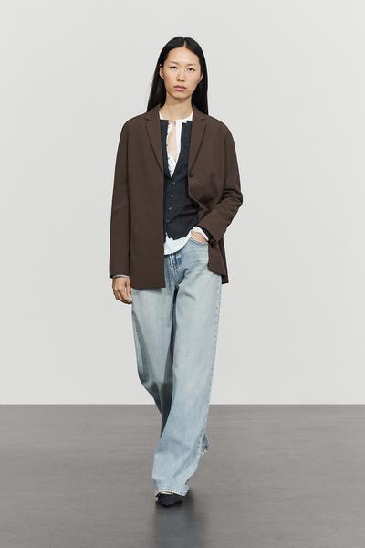 Massimo Dutti Жакет из текучего смесового шерстяного материала