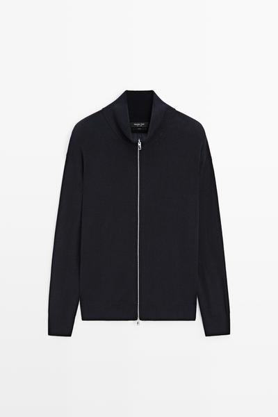 Massimo Dutti Кардиган из ребристого трикотажа 100% хлопок