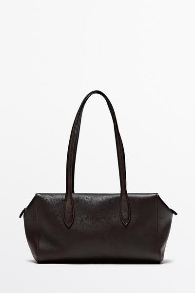 Massimo Dutti Мини сумка из кожи наппа
