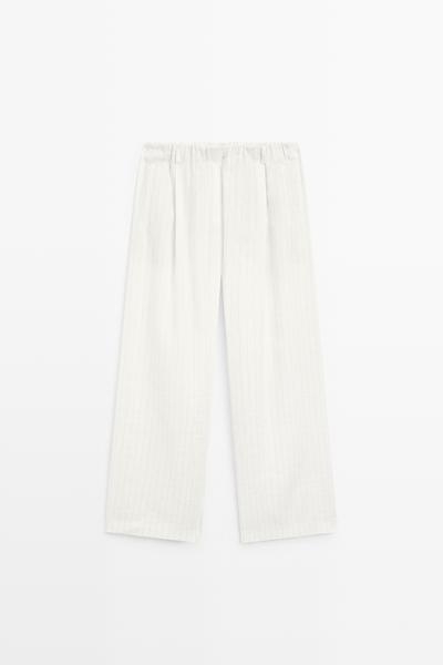 Massimo Dutti Полосатые плиссированные свободные брюки - студио