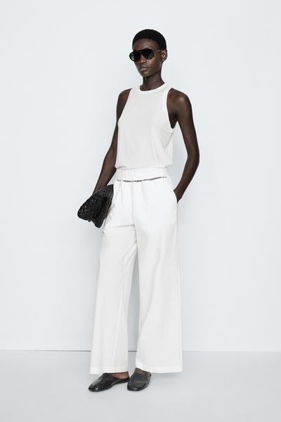 Massimo Dutti Эластичные брюки из 100% хлопка - STUDIO