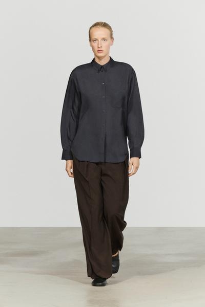 Massimo Dutti Свободная рубашка с деталью в виде кармана