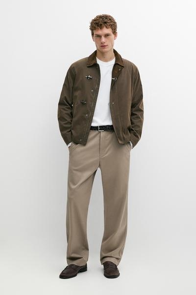 Massimo Dutti Брюки прямого кроя из хлопкового микса