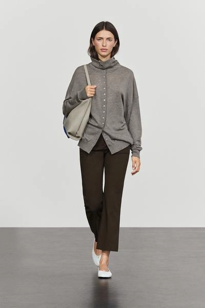 Расклешённые брюки с эластичной посадкой massimo dutti