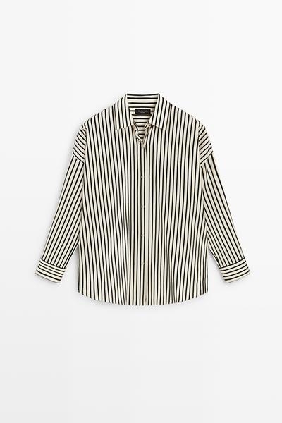 Massimo Dutti Свободная рубашка в полоску купить с доставкой.