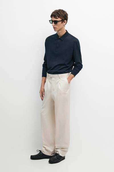 Massimo Dutti Брюки из 100% хлопка с вытачками