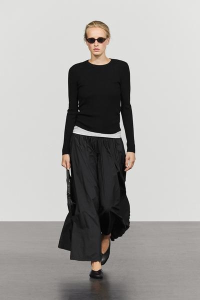 Massimo Dutti Свитер с круглым вырезом в рубчик купить с доставкой.