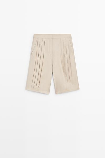 Massimo Dutti Свободные плиссированные бермуды - STUDIO