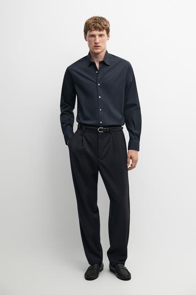Massimo Dutti Рубашка SLIM FIT с эластичной тканью