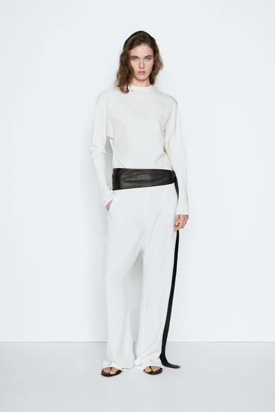 Massimo Dutti Топ с длинными рукавами и деталями на спине
