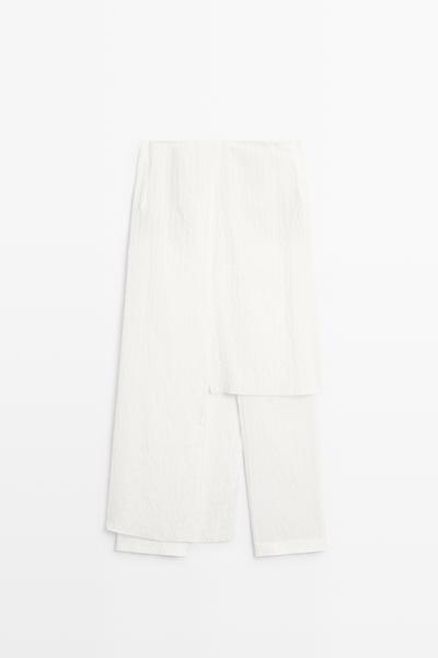 Massimo Dutti Асимметричная полосатая юбка-шорты - STUDIO купить с доставкой.