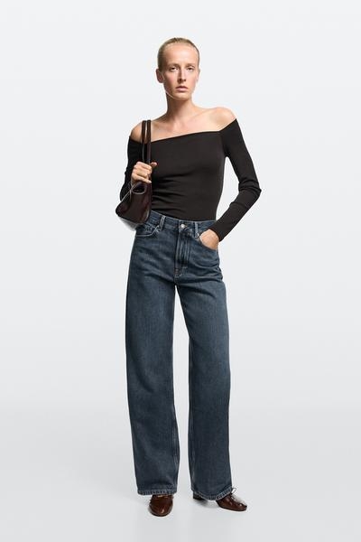 Massimo Dutti Джинсы свободного кроя с высокой талией