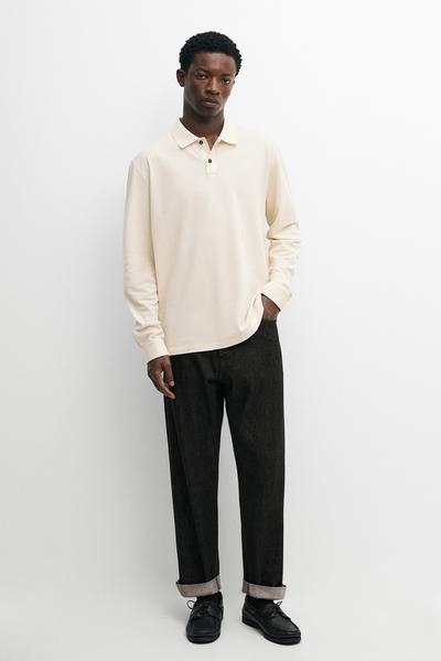 Massimo Dutti Поло из 100% хлопка с микротекстурой купить с доставкой.
