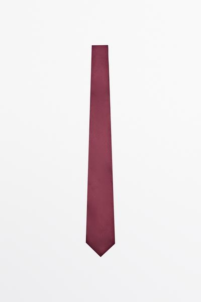 Massimo Dutti Шелковый галстук с текстурой MASSIMO DUTTI
