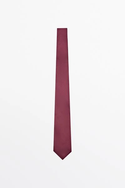 Шелковый галстук с текстурой massimo dutti
