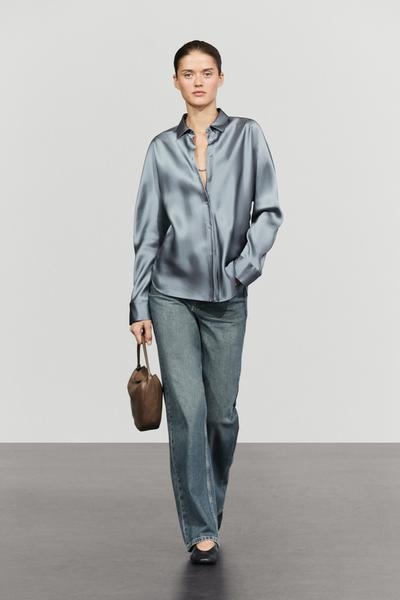Massimo Dutti Блузка из струящегося атласа купить с доставкой.