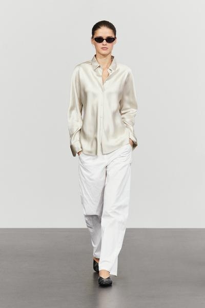 Massimo Dutti Блузка из струящегося атласа купить с доставкой.