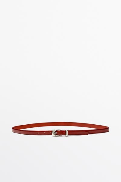 Massimo Dutti Ремень из кожи напа с декоративной петлей