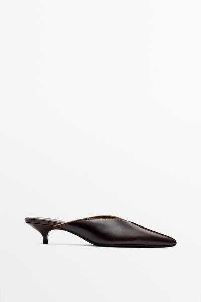 Massimo Dutti Туфли на каблуке мюли купить с доставкой.