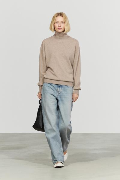 Massimo Dutti Свитер с высоким воротником из 100% кашемира