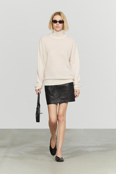Massimo Dutti Свитер с высоким воротником из 100% кашемира